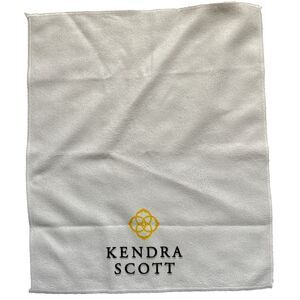 Kendra Scott White Logo Hand Towel, 15 x 17.5
